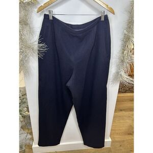 Adolfo Studio 100% Wool‎ Women's Size 16 Navy Blue Pants